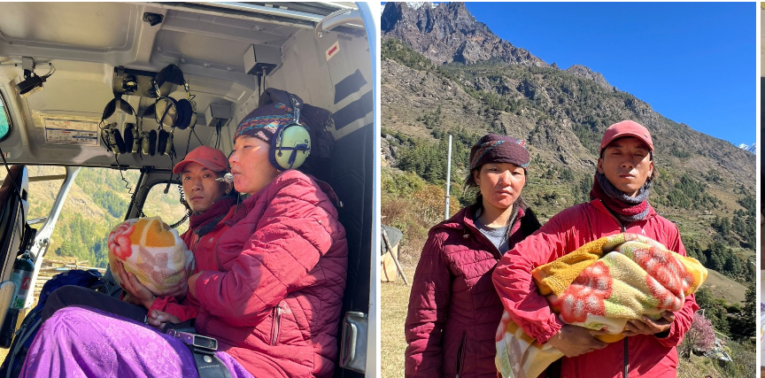 अत्यन्त कम तौलको शिशुको हेली उद्धार, पोखरामा उपचार