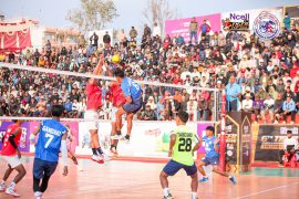 पोखरामा छैटौं टाइगर कप भलिबल च्याम्पियनसिप सुरु, एपीएफ, आर्मी र न्यू डायमण्ड विजयी