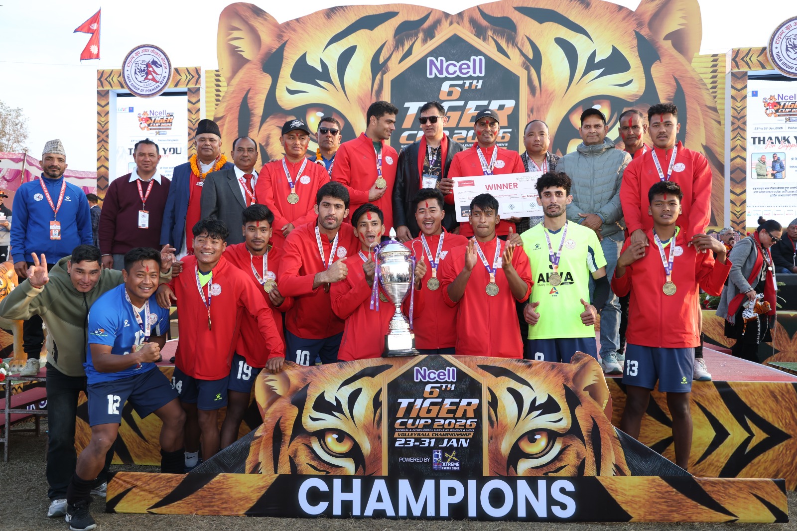 पुलिसलाई हराउँदै गण्डकीले जित्यो टाइगर कपकाे उपाधि