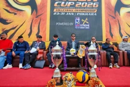 “पोखरामा छैटौं टाइगर कप भलिबलको भव्य तयारी पूरा, थाइल्याण्ड र माल्दिभ्सका टिमसहित ११ टोलीको प्रतिस्पर्धा”