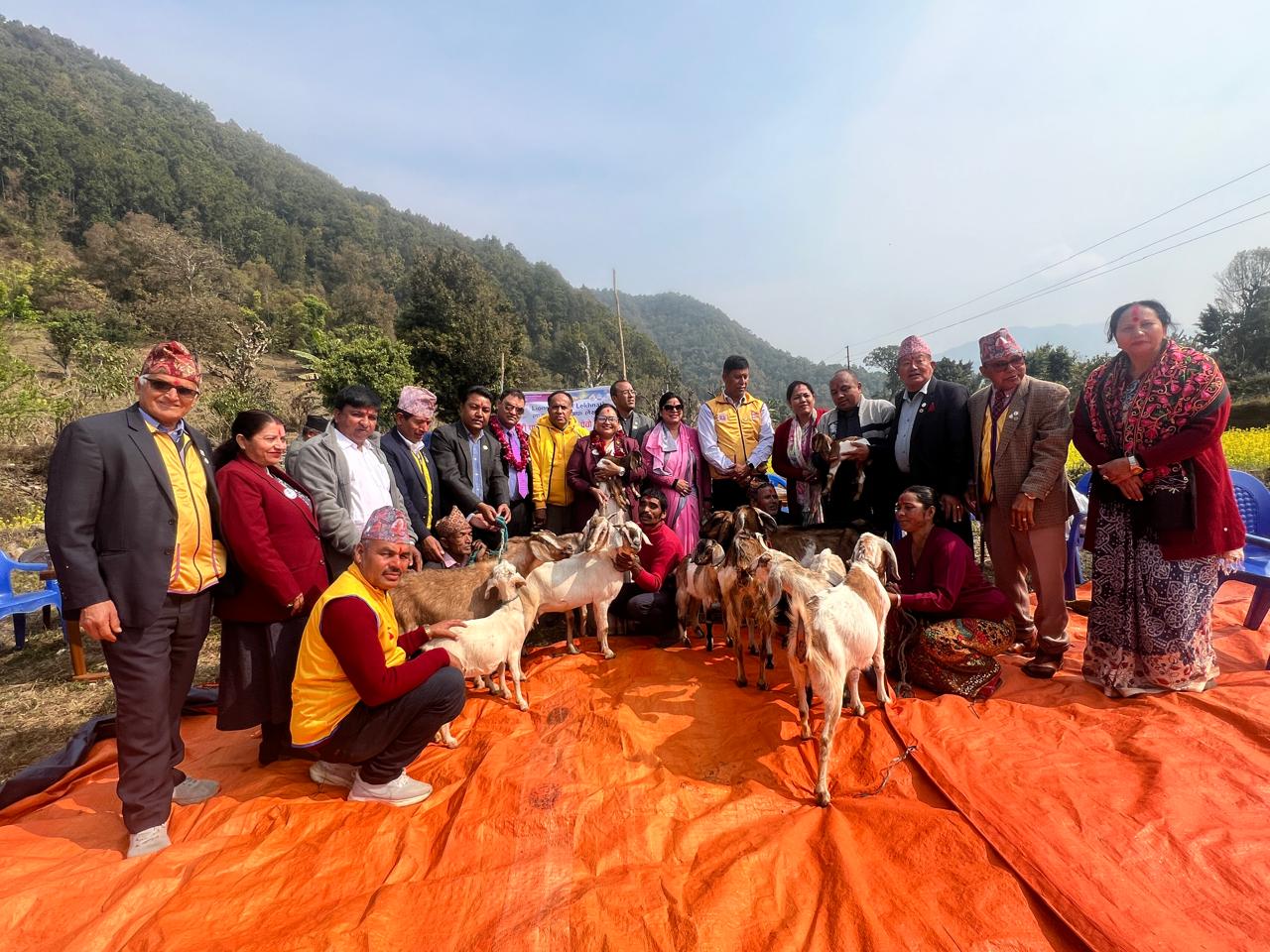  लायन्स क्लब अफ लेखनाथको बाख्रा पैँचो कार्यक्रमले स्थानीय आयआर्जनमा ठुलो टेवा