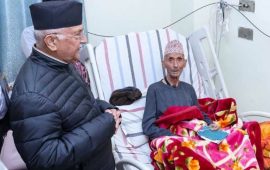 एमाले अध्यक्ष ओलीलाई पितृ शोक