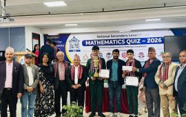 मदरल्याण्डका विद्यार्थी राष्ट्रिय गणित क्विजमा च्याम्पियन