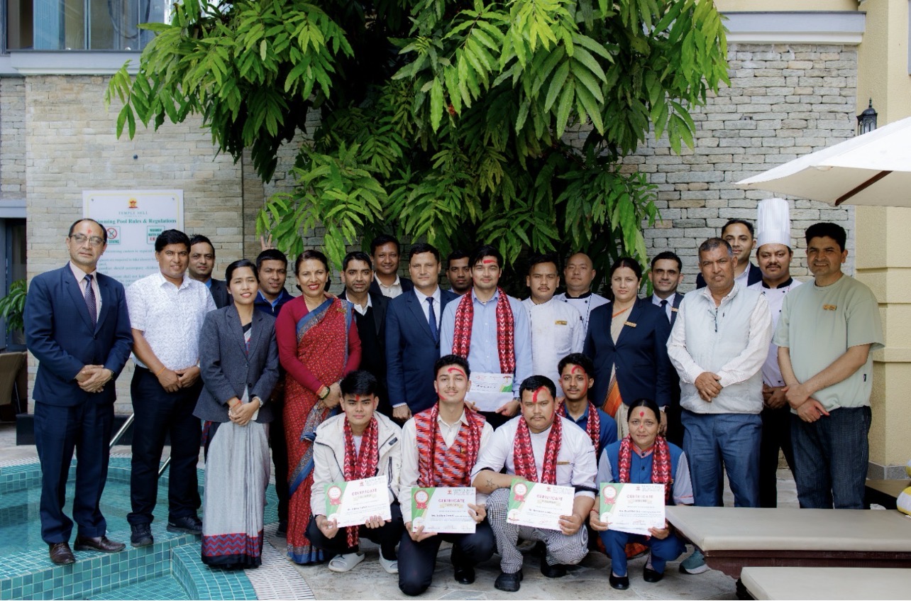  टेम्पल बेल बुटिक होटल एण्ड स्पाको वार्षिकोत्सवमा विभिन्न सामाजिक कार्यक्रम