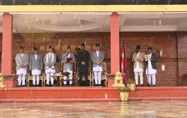 नवनियुक्त मन्त्रीद्वय गुरुङ र पुनद्वारा पद तथा गोपनीयताको शपथ