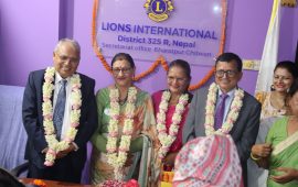 प्रभाकर पण्डितले सम्हाले लायन्स डिष्ट्रिक्ट ३२५ आरको नेतृत्व