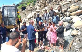 भूमिपूजासँगै घान्द्रुक सडक पुनर्निर्माणमा जुट्यो सिंगो समाज
