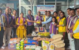 जन्मदिनको खुसी सेवामा बाँड्दै लोकनाथ–सबिना अधिकारी
