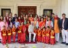 राष्ट्रपति पौडेलद्वारा नवकन्याको पूजाअर्चना